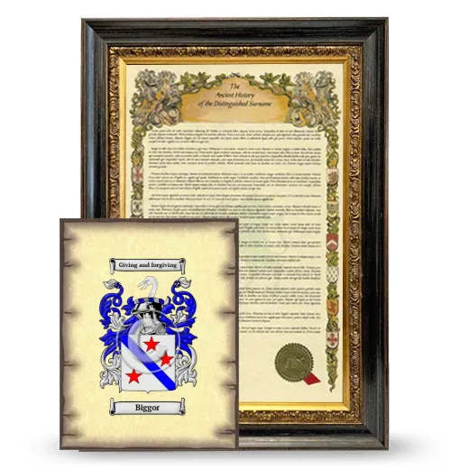 Biggor Framed History and Coat of Arms Print - Heirloom
