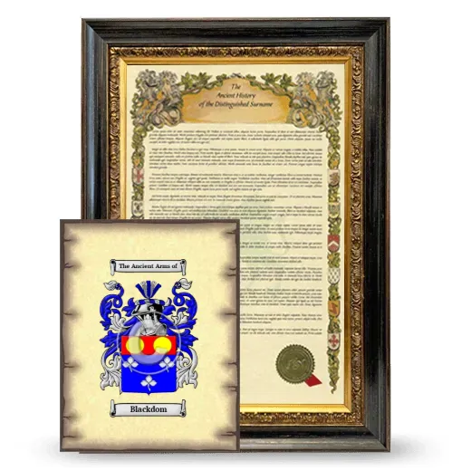 Blackdom Framed History and Coat of Arms Print - Heirloom