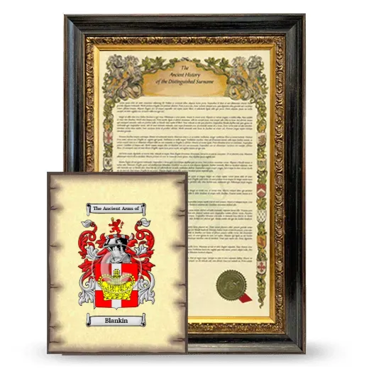 Blankin Framed History and Coat of Arms Print - Heirloom