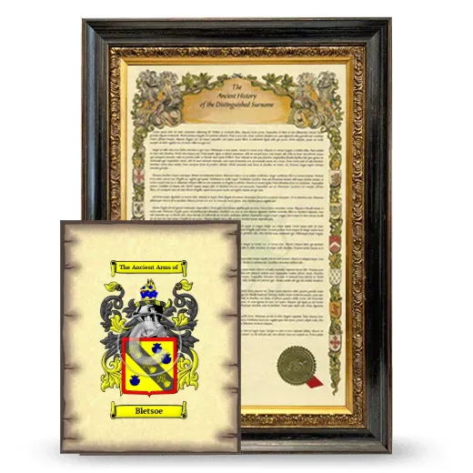 Bletsoe Framed History and Coat of Arms Print - Heirloom