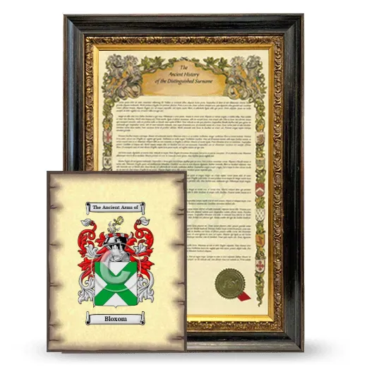 Bloxom Framed History and Coat of Arms Print - Heirloom