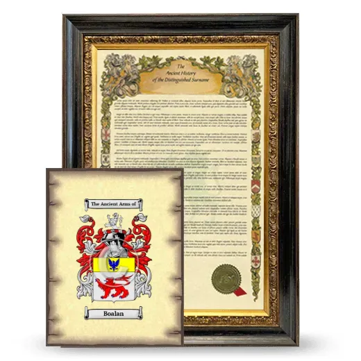 Boalan Framed History and Coat of Arms Print - Heirloom