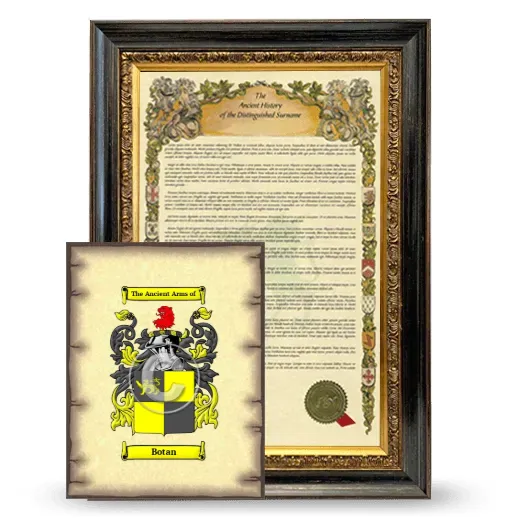 Botan Framed History and Coat of Arms Print - Heirloom
