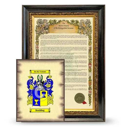 Boulding Framed History and Coat of Arms Print - Heirloom