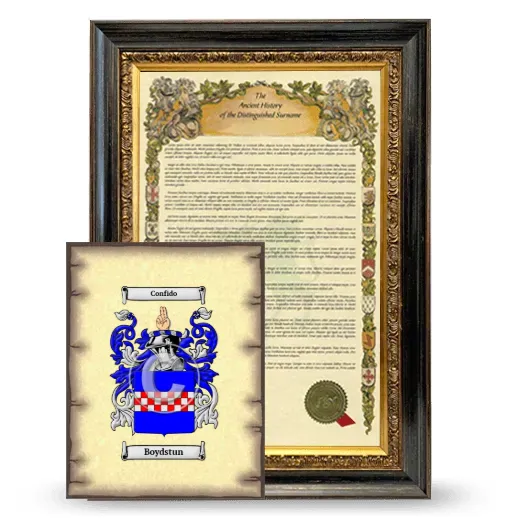 Boydstun Framed History and Coat of Arms Print - Heirloom