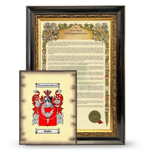 Boyko Framed History and Coat of Arms Print - Heirloom