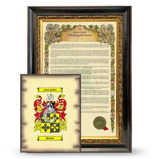 Braser Framed History and Coat of Arms Print - Heirloom