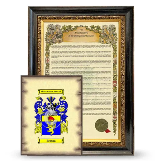 Brosna Framed History and Coat of Arms Print - Heirloom