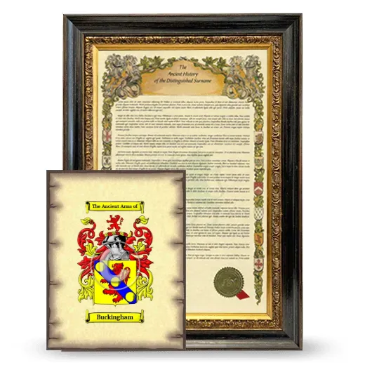 Buckingham Framed History and Coat of Arms Print - Heirloom