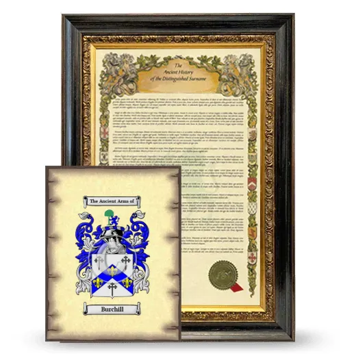 Burchill Framed History and Coat of Arms Print - Heirloom