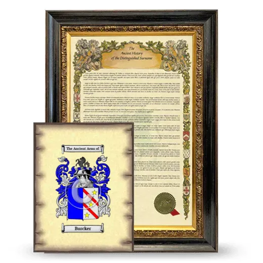 Burcker Framed History and Coat of Arms Print - Heirloom
