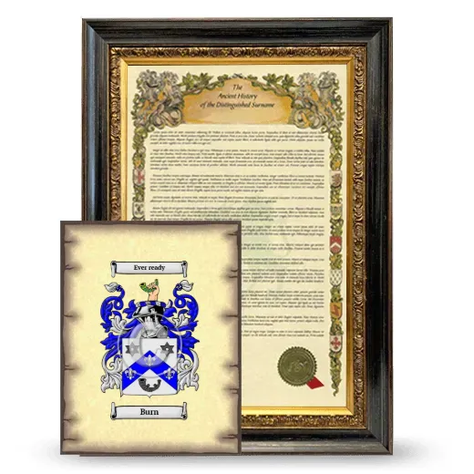Burn Framed History and Coat of Arms Print - Heirloom