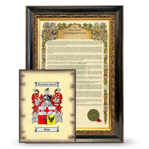 Buse Framed History and Coat of Arms Print - Heirloom