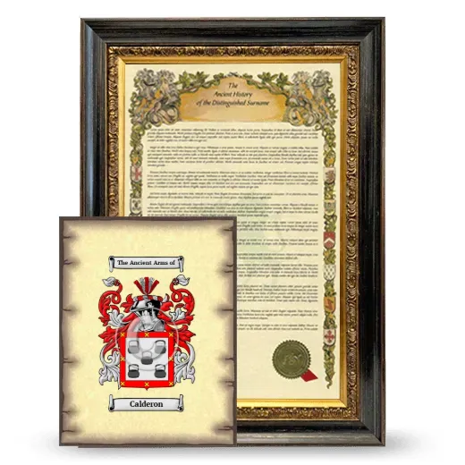 Calderon Framed History and Coat of Arms Print - Heirloom