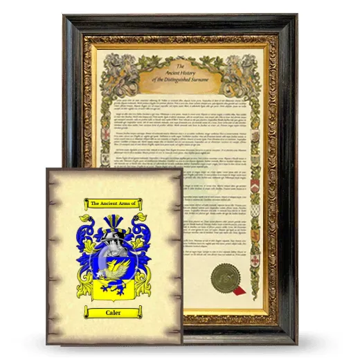 Caler Framed History and Coat of Arms Print - Heirloom