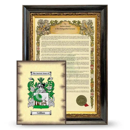 Calihan Framed History and Coat of Arms Print - Heirloom