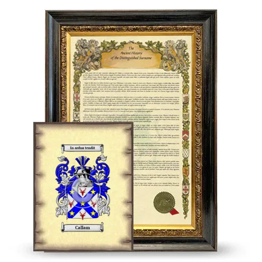 Callam Framed History and Coat of Arms Print - Heirloom