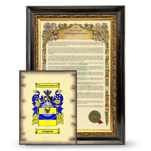 Campone Framed History and Coat of Arms Print - Heirloom