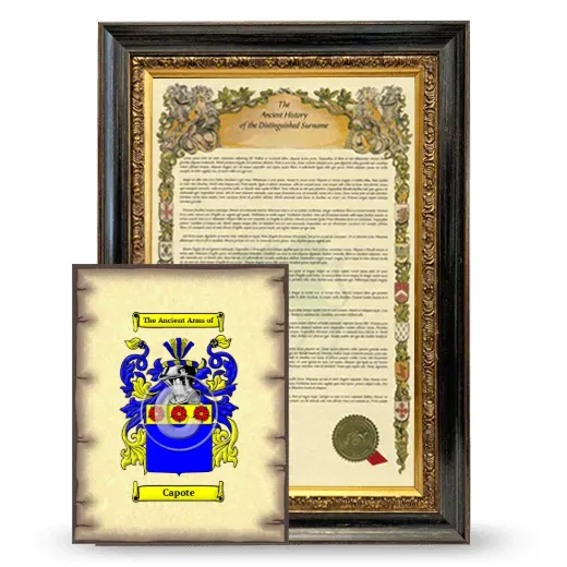 Capote Framed History and Coat of Arms Print - Heirloom