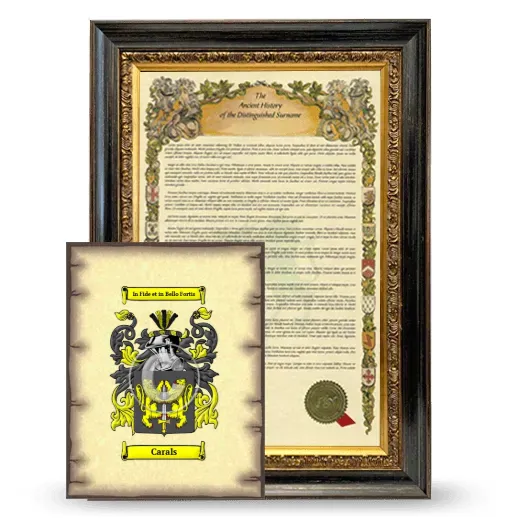 Carals Framed History and Coat of Arms Print - Heirloom