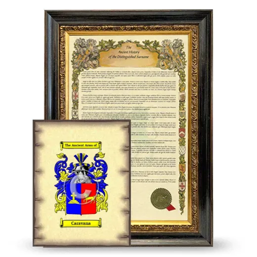 Caravana Framed History and Coat of Arms Print - Heirloom