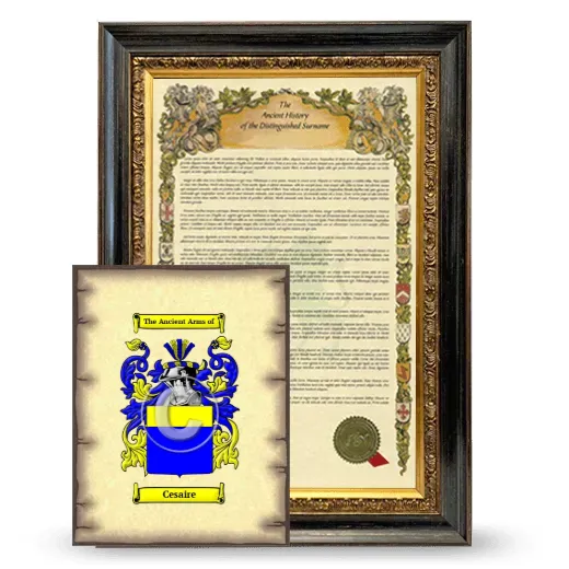 Cesaire Framed History and Coat of Arms Print - Heirloom