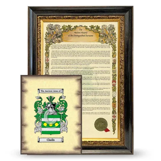 Chalis Framed History and Coat of Arms Print - Heirloom