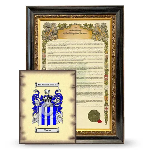 Cham Framed History and Coat of Arms Print - Heirloom
