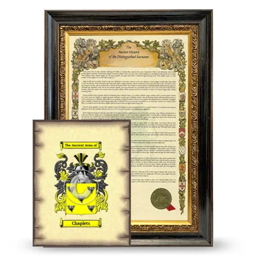 Chaplets Framed History and Coat of Arms Print - Heirloom