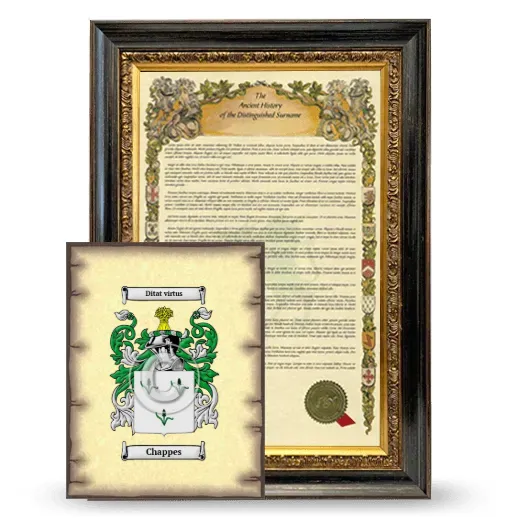 Chappes Framed History and Coat of Arms Print - Heirloom