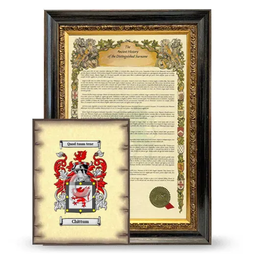 Chittum Framed History and Coat of Arms Print - Heirloom