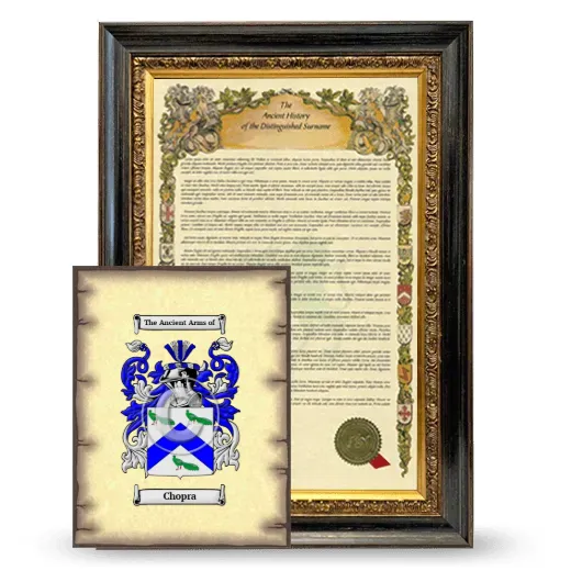Chopra Framed History and Coat of Arms Print - Heirloom