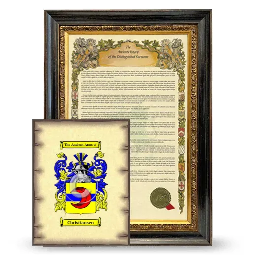 Christiansen Framed History and Coat of Arms Print - Heirloom
