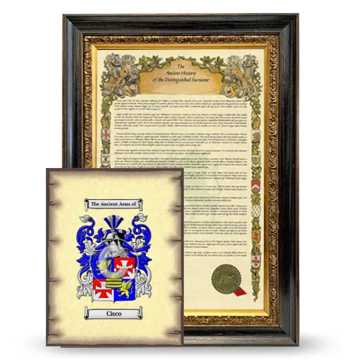 Cisco Framed History and Coat of Arms Print - Heirloom