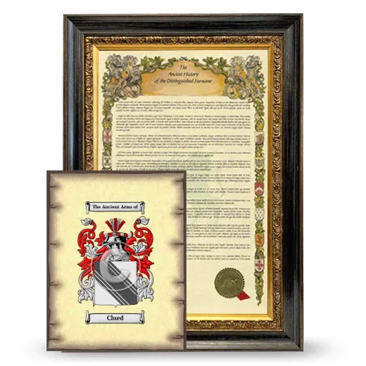 Clued Framed History and Coat of Arms Print - Heirloom