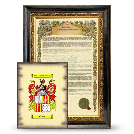 Coats Framed History and Coat of Arms Print - Heirloom