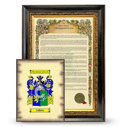 Collette Framed History and Coat of Arms Print - Heirloom