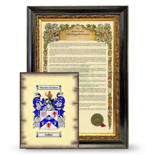 Colyer Framed History and Coat of Arms Print - Heirloom