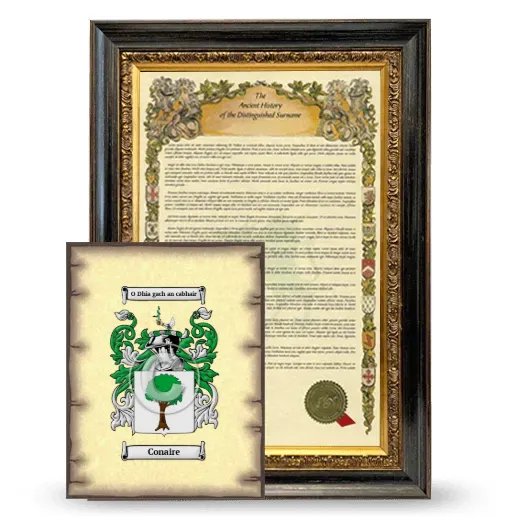 Conaire Framed History and Coat of Arms Print - Heirloom