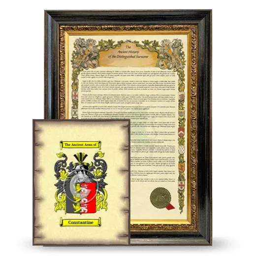 Constantine Framed History and Coat of Arms Print - Heirloom