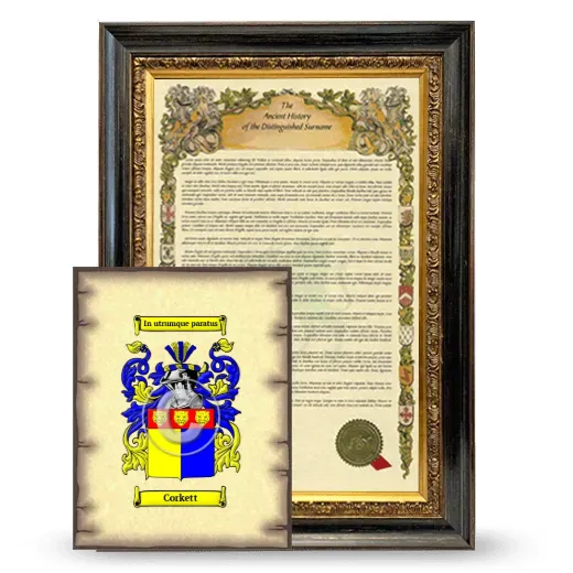 Corkett Framed History and Coat of Arms Print - Heirloom