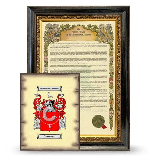 Cranston Framed History and Coat of Arms Print - Heirloom