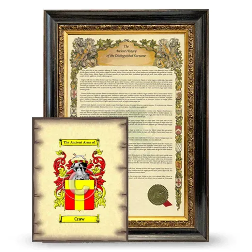 Craw Framed History and Coat of Arms Print - Heirloom