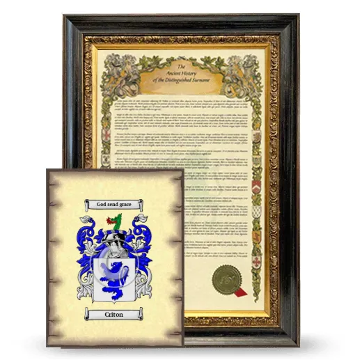 Criton Framed History and Coat of Arms Print - Heirloom