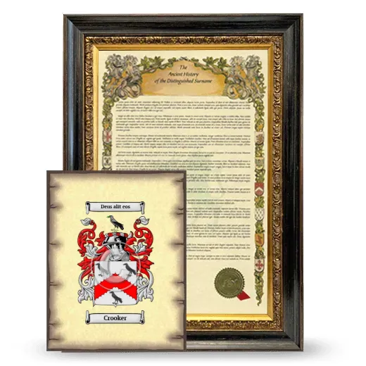 Crooker Framed History and Coat of Arms Print - Heirloom