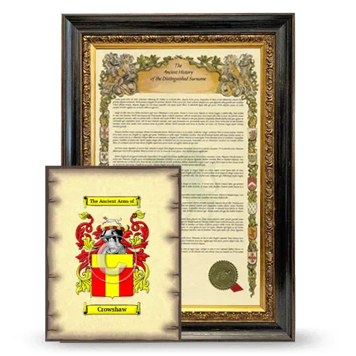 Crowshaw Framed History and Coat of Arms Print - Heirloom
