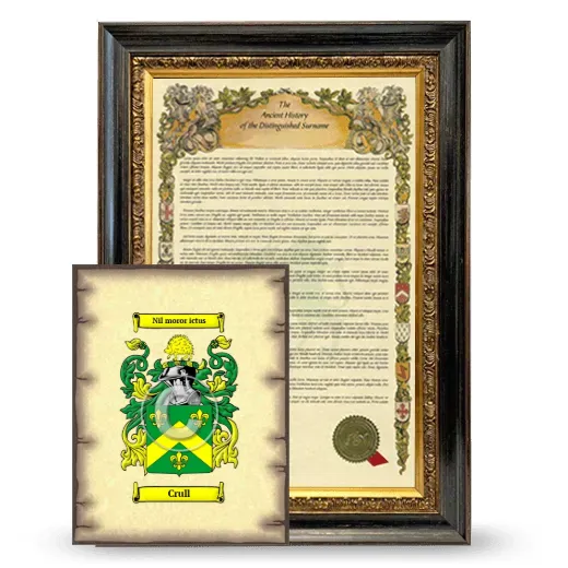 Crull Framed History and Coat of Arms Print - Heirloom