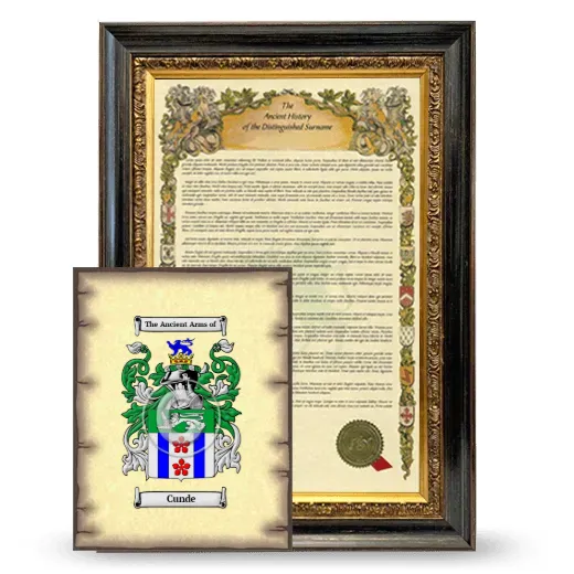 Cunde Framed History and Coat of Arms Print - Heirloom