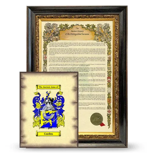 Curden Framed History and Coat of Arms Print - Heirloom
