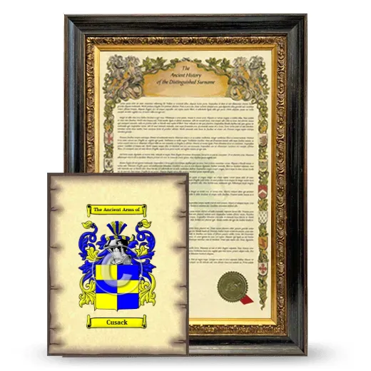 Cusack Framed History and Coat of Arms Print - Heirloom